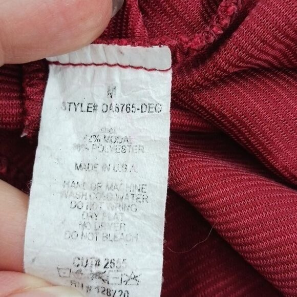 Alya Dress Red Short Sleeve Stretch Shirt Dress Womens Size Medium - Picture 6 of 6